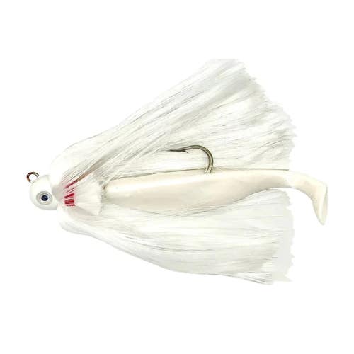 Run Off Lures Mojo Jig Shad 9" White 3D Realistic Eyes Nylon Salt Water UPS1136