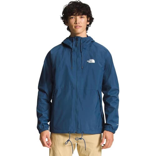 The North Face Antora Rain Jacket Men's XL Shady Blue Waterproof Hooded UPS1243