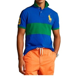 Polo Ralph Lauren Polo Shirt Mens S Blue Cotton Pony Logo Custom Slim Fit UPS998