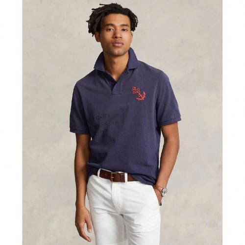 Polo Ralph Lauren Polo Shirt Mens XS Navy Embroidery Classic Fit Active UPS1002