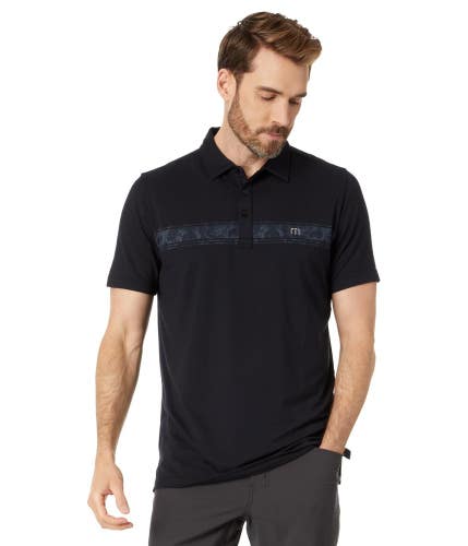 Travis Mathew Thunder Roll Polo Shirt Men's Small Black Short Sleeve UPS1122