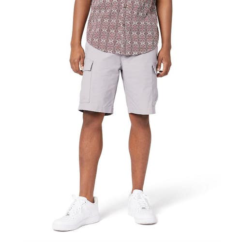 Dockers Tech Cargo Shorts Men's 54 Gray Stretch 9" Inseam Straight-Fit UPS993