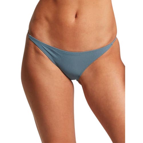 Volcom Simply Mesh Skimpy Bikini Bottom Women's Large Sandy Indigo Beach UPS1199
