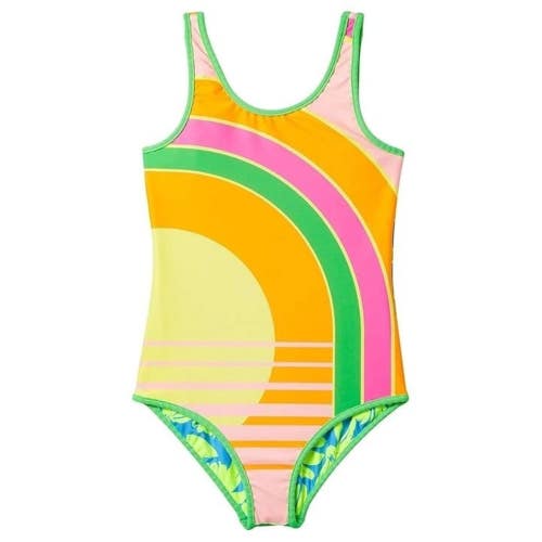 Maaji Infinity Swimsuits Girls 10 Multicolor Colorblock Stretch One-Piece UPS984