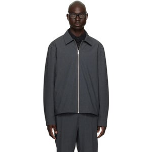 Calvin Klein Melange Shirt Jacket Men's Medium Gray Long Sleeve Full Zip UPS1225