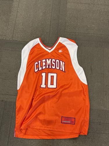 Used Clemson Basketball Jersey Basketball Adult Top Orange Lg 11614-s000237170