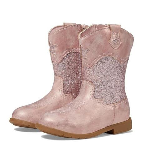 Stride Rite SR Wynona BG040001 Girls US 3 M Pink Leather Western Boots RHS8809