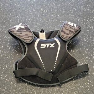 Used Stx Stallion 75 Lacrosse Shoulder Pads Black Lg 11849-s000040340