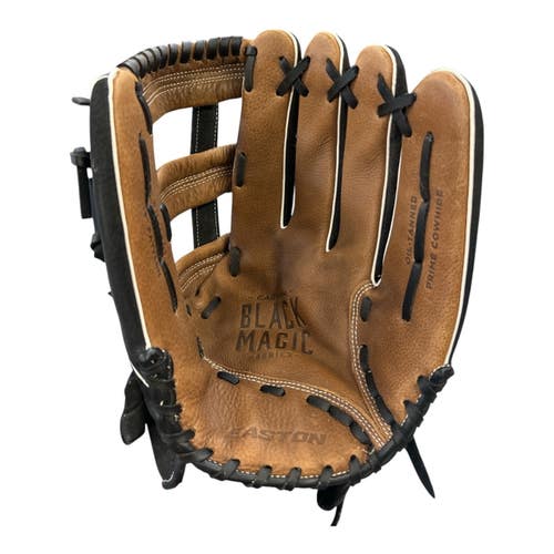 Used Easton BLACK MAGIC BB/SB Glove RH Throw Black 14" 11450-S000524094