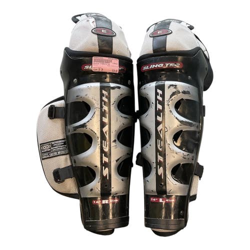 Used Easton STEALTH S9 Senior Shin Guards Black 16" 11450-S000524082