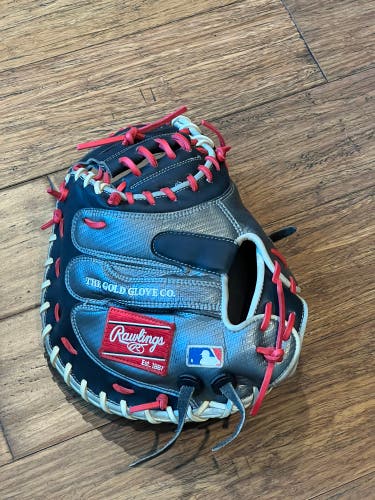 Rawlings HOH 34" Catcher's Glove - Black/Grey Speed Shell - Conditioned with  New Lace