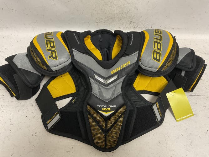 Used Bauer SUPREME TOTAL ONE NXG Junior Shoulder Pads Black And Gold LG 11855-S000206411