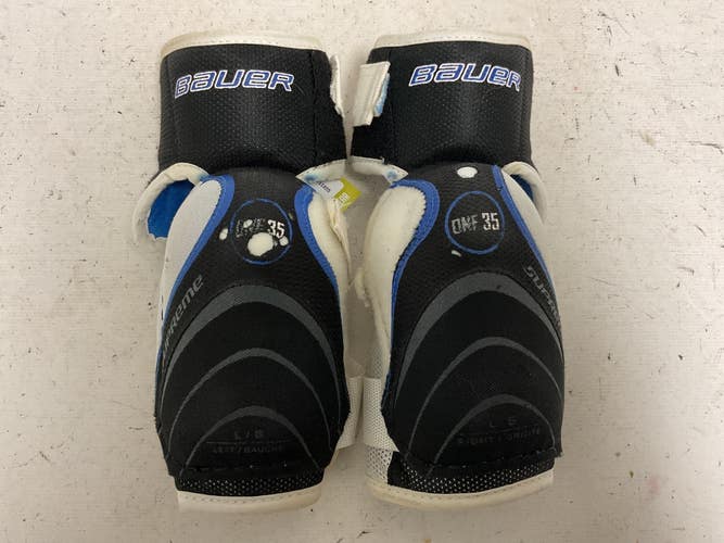 Used Bauer SUPREME ONE 35 Junior Elbow Pads White/Black/Royal LG 11855-S000206415