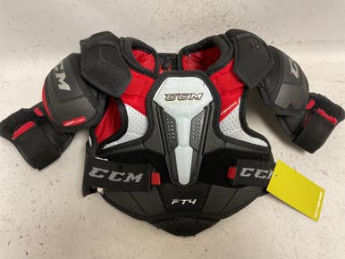 Used Ccm Jetspeed Ft4 Junior Shoulder Pads White Black Red Sm 11855-s000204554