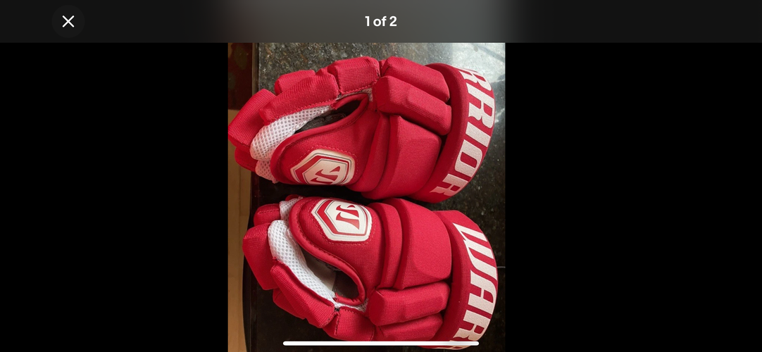 Warrior Franchise Gloves (New) Zetterberg Red Wings pro stock made in Canada franchise gloves