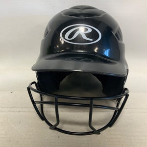 Used Rawlings RCFH Batting Helmet w/Mask Black LG 11823-S000040488