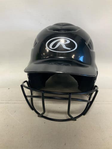 Used Rawlings RCFH Batting Helmet w/Mask Black LG 11823-S000040488