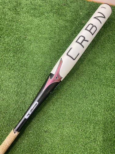 White 2024 Mizuno F24 CRBN1 Composite Bat (-10) Composite 24 oz 33" (Used)