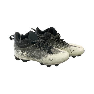 Used Under Armour Baseball Cleats Bb Sb Cleats White And Black Senior 12 11859-s000031349