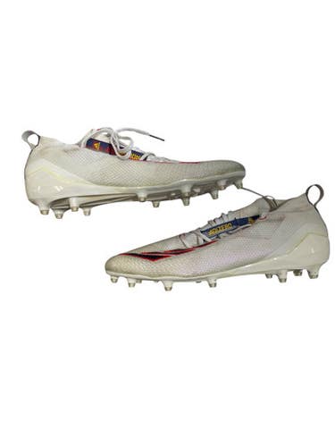 Used Adidas Adizero Adult Fb Cleats White Red Navy Senior 13 11873-s000239196