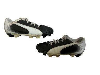 Used Puma Soccer Cleats Black And White Junior 01.5 11873-s000223199