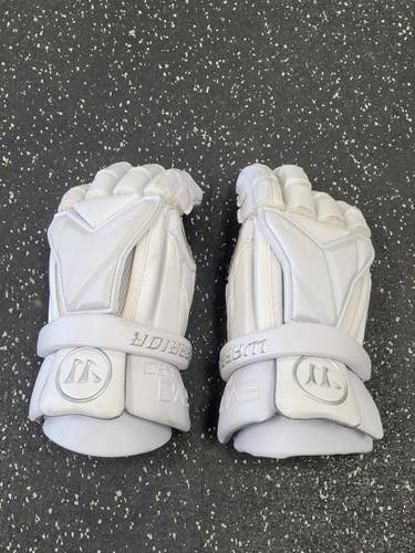 Used Warrior EVO PRO Lacrosse Gloves Mens White 13" 11849-S000041546