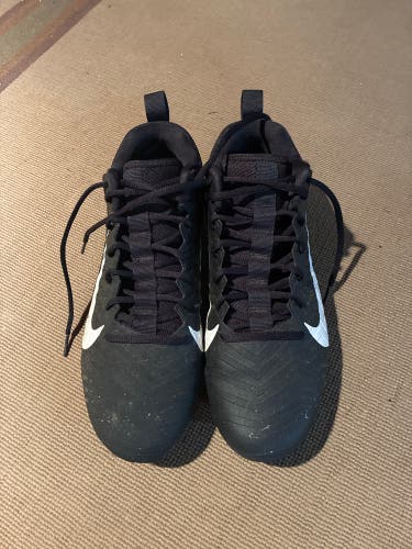 Black Unisex Size M 11.0 (W 12.0) Adult Nike Alpha Molded Cleats Cleats (Used)