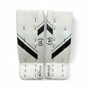 Used Warrior Ritual G4 Goalie Leg Pads Youth Black And White 21" 11873-s000213751
