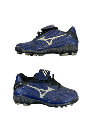 Used Mizuno 9 Spike Bb Sb Cleats Navy Blue Senior 7.5 11873-s000156794