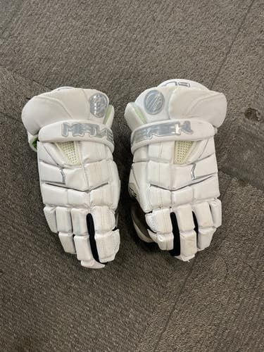 Used Maverik M4 Gloves Lacrosse Gloves Mens White 13" 11614-s000237915