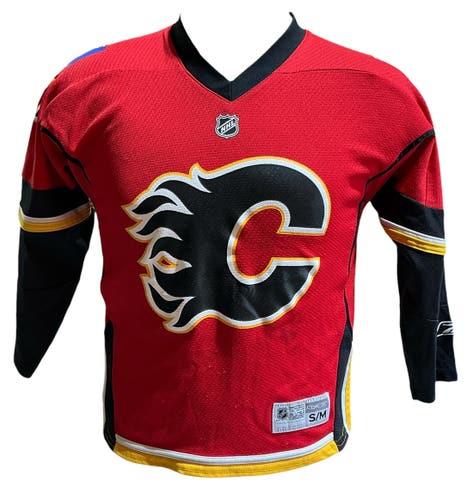 Red Small Kids Calgary Flames KIPRUSOFF Unisex Reebok Jersey (Used)
