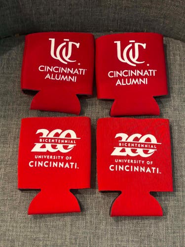 University of Cincinnati Alumni Koozies Lot of 4 Brand New
