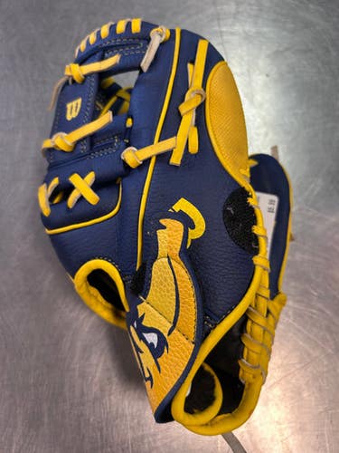 Used Wilson Ez Catch Savannah Bananas Bb Sb Glove Rh Throw Navy Blue 10" 11868-s000069773