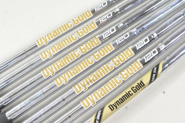 True Temper Dynamic Gold X100 120g 7pc Iron Shaft Set .335 Tip Steel # 221143