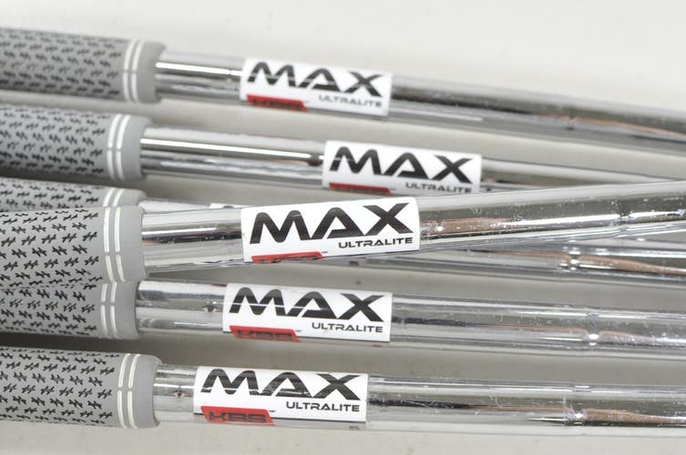 KBS MAX Ultralite Iron Stiff Flex 7pc Iron Shaft Set 5-PW,AW .370 Steel # 215148