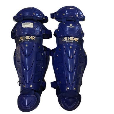 Used All-star Lg79ps Catchers Leg Guards Royal Blue Youth 11730-s000072048