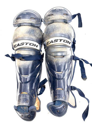 Used Easton Pro X Int 12-15 Years Catchers Leg Guards Navy Blue Intermed 11860-s000310395