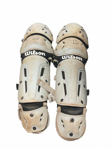 Used Wilson Grey Shin Guards Catchers Leg Guards Grey Youth 11834-s000052190