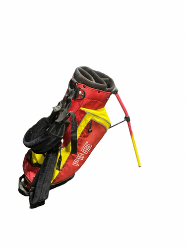 Used Ping Red Yellow Golf Bag Jr Stand Bag Red 11834-s000052167