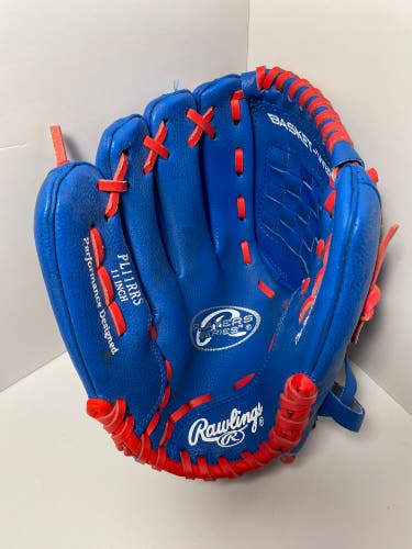 Rawlings Players Series 11 Inch Youth Baseball Glove Blue Red PL11RRS Left Hand Throw
