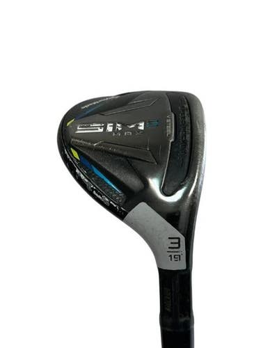 Used Taylormade Sim 2 Max Rh 3 Hybrid Mens Hybrid Club 11692-s000152467