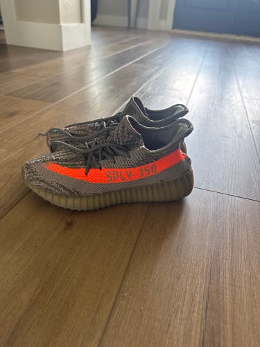 Gray Unisex Size M 6.0 (W 7.0) Youth Adidas Yeezy Boost 350 V2 Shoes (New)
