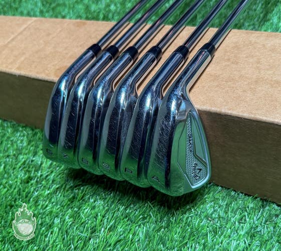 Used RH Callaway Elyte Irons 6-PW/AW Vector 90g Stiff Flex Steel Golf Club Set