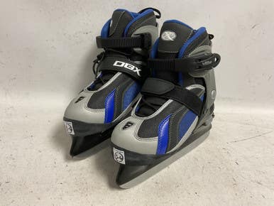 Used Dbx Freeze Ice Skate Mens Softboot Skate Black And Carolina Blue Adjustable 11855-s000205246