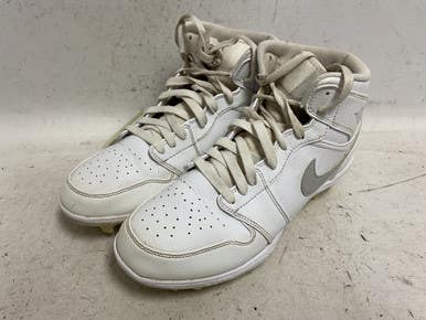 Used Nike Air Jordan 1 Mid Td Fj6805-101 Adult Fb Cleats White Senior 8.5 11855-s000205533
