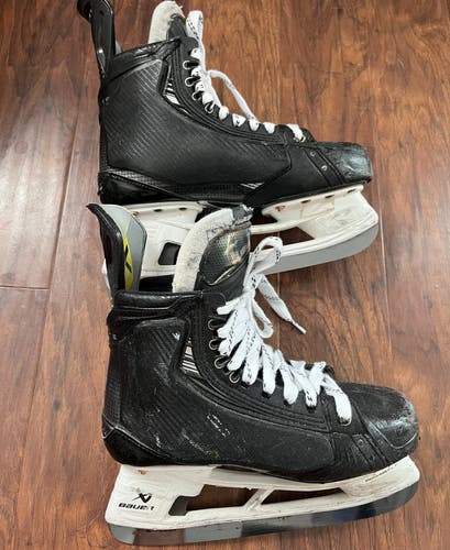 Black Bauer Vapor Hyperlite 2 Hockey Skates Pro Stock 7.5 (Used)