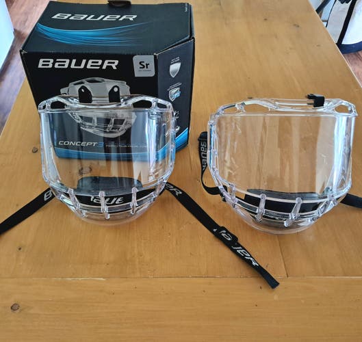 2-pack Sr. Bauer Concept 3 visors