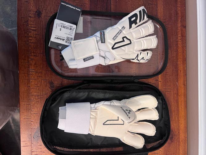 Small Goalie Gloves (New-Never Used-Has Protective Plastic on Palms) - by Rinat