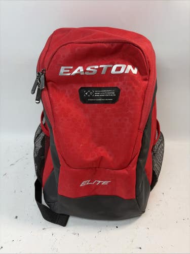 Easton Elite Youth Baseball Backpack, Red