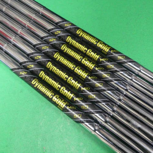 True Temper Dynamic Gold Mid 90 R300 .370 Regular Pulled Iron Shafts SET OF 7